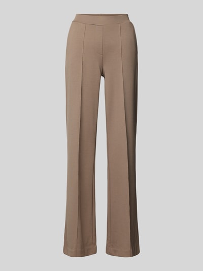 Smith and Soul Regular fit stoffen broek met vaste persplooien Taupe - 1