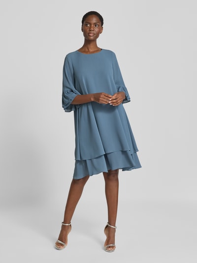 Christian Berg Cocktail Relaxed Fit Kleid in Knielänge Rauchblau 1