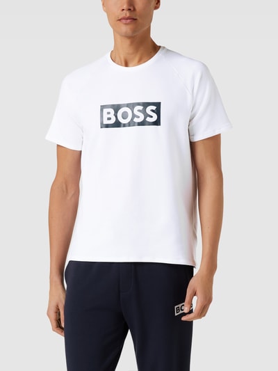 BOSS T-Shirt mit Label-Print Weiss 4