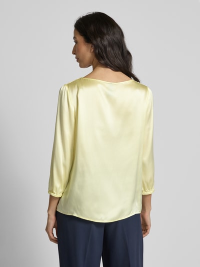 Marc Cain Regular fit zijden blouse met 3/4-mouwen Lichtgeel - 5