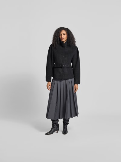 ROTATE Oversized Jacke mit Taillengürtel Dunkelgrau 1