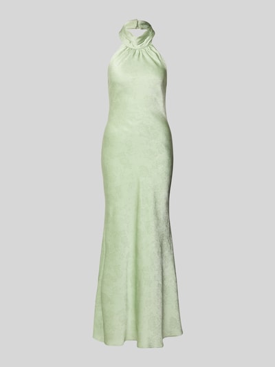 Neo Noir Abendkleid mit Neckholder und Schluppe Modell 'Fiona' Hellgruen 2