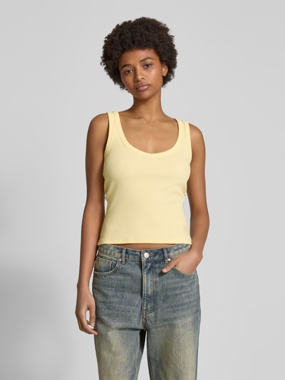 LeGer by Lena Gercke Tanktop mit gerippten Abschlüssen Modell 'Kaili' Hellgelb 4