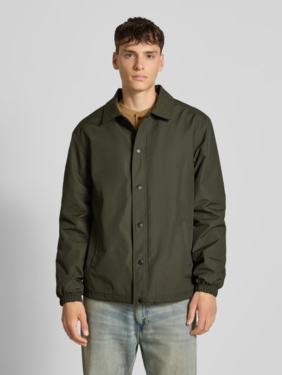 Superdry Jack met platte kraag en steekzakken Olijfgroen - 4