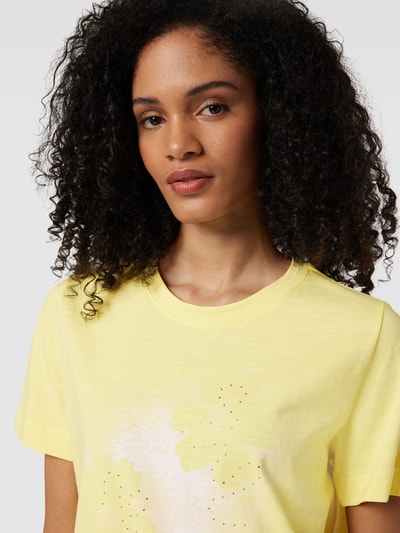 Esprit T-shirt met siersteentjes Geel - 3