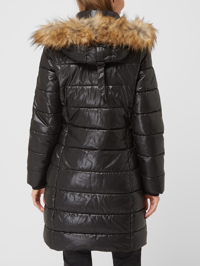Pepe Jeans Steppmantel mit Webpelz Modell 'Anja' Schwarz 6