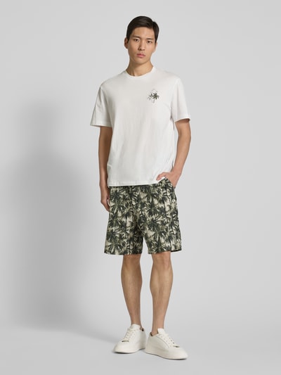 ARMANI EXCHANGE Regular Fit Shorts mit Gürtelschlaufen Khaki 1