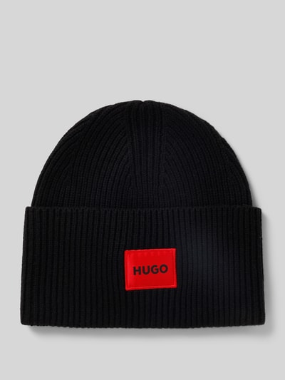 HUGO Beanie aus Schurwoll-Mix Modell 'SAFFA' Black 2