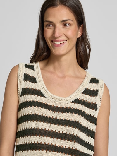ICHI Stricktop mit Rundhalsausschnitt Modell 'BIRDIS' Black 3