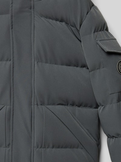 CARS JEANS Regular fit gewatteerd jack met logo-applicatie, model 'Camden' Antraciet - 2