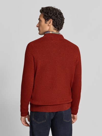 Barbour Pullover aus Woll-Seide-Mix mit Rundhalsausschnitt Modell 'TISBURY' Rot 5