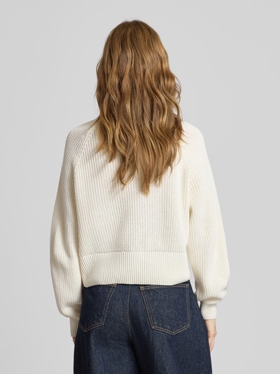 Noisy May Gebreide pullover met opstaande kraag, model 'DARA' Offwhite - 5