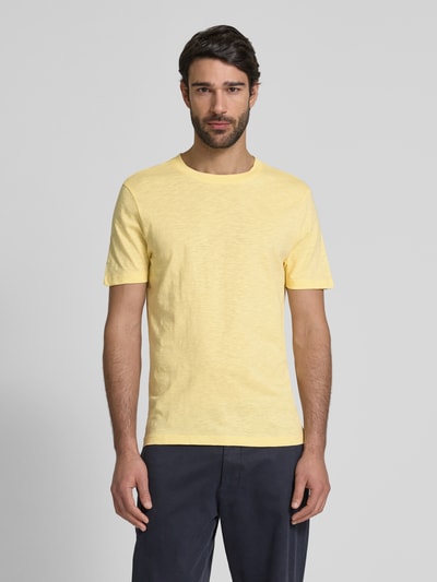 MCNEAL T-Shirt mit geripptem Rundhalsausschnitt Hellgelb 4