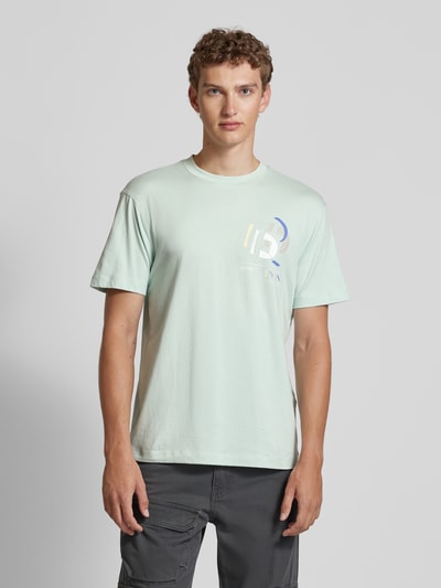Tom Tailor Denim Relaxed Fit T-Shirt mit Label-Print Hellblau 4