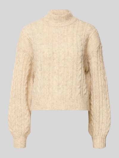 Only Regular fit gebreide pullover met wol, model 'LIDA' Offwhite gemêleerd - 2