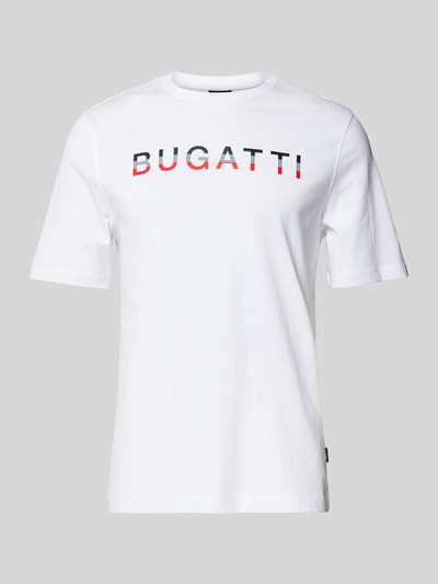 bugatti T-Shirt mit Label-Print Weiss 1