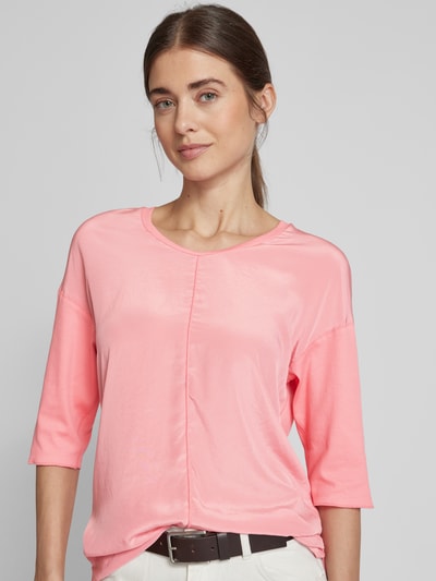 Marc Cain Regular Fit Blusenshirt mit überschnittenen Schultern Pink 3