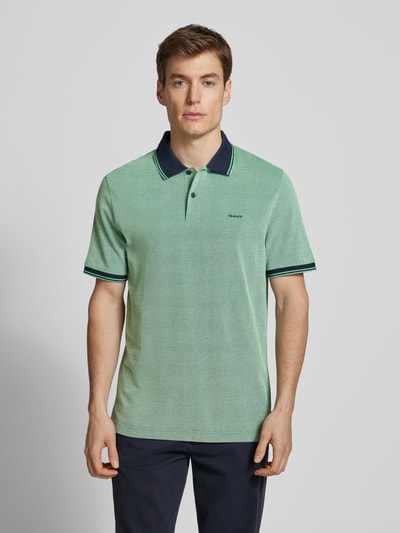 Gant Regular Fit Poloshirt mit Label-Stitching Modell 'OXFORD' Dunkelgruen 4