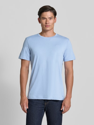 Tom Tailor Regular Fit T-Shirt aus reiner Baumwolle Hellblau 4
