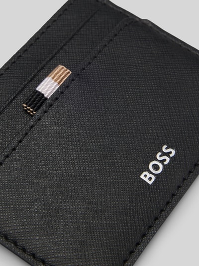 BOSS Kartenetui aus echtem Rindsleder Black 3