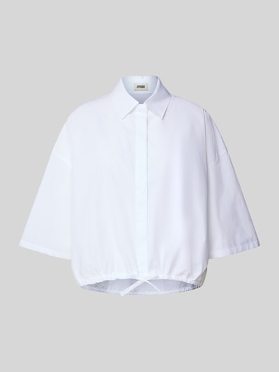 Drykorn Overhemdblouse met blinde knoopsluiting, model 'LAINAY' Wit - 2