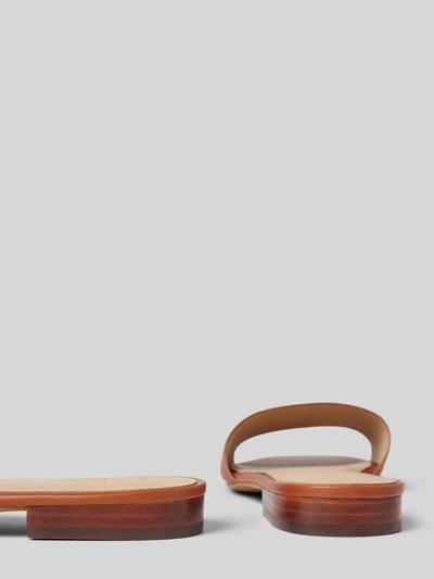 Lauren Ralph Lauren Slides mit Label-Stitching Modell 'EVERLEY' Cognac 2