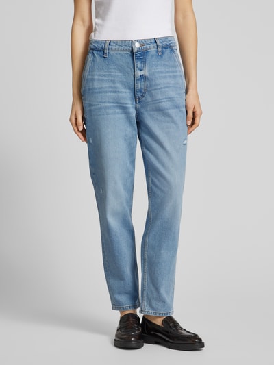 Marc O'Polo Cropped Boyfriend Jeans aus Baumwoll-Mix Modell 'IVA' Hellblau Melange 4