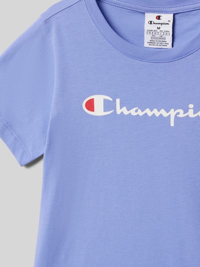 CHAMPION T-Shirt mit Label-Print Lavender 2