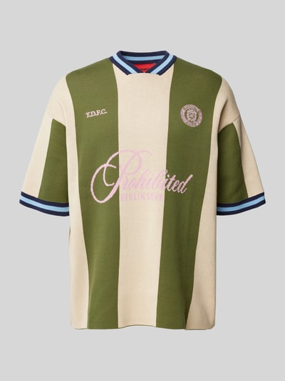 PROHIBITED Gebreid shirt met ronde hals Groen - 1