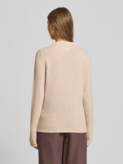 Christian Berg Woman Regular Fit Longsleeve aus reiner Wolle in Strick-Optik Beige Melange 5