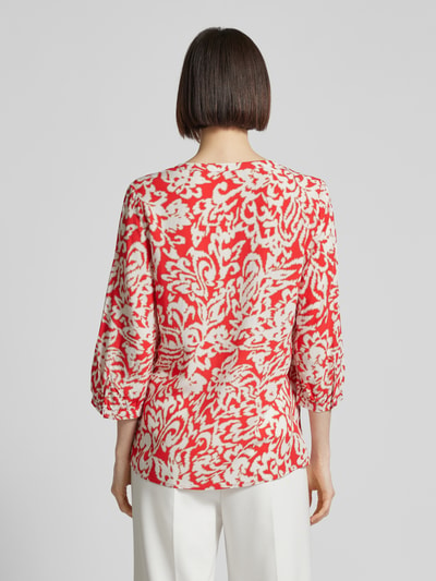 comma Blouse met all-over print Rood - 5