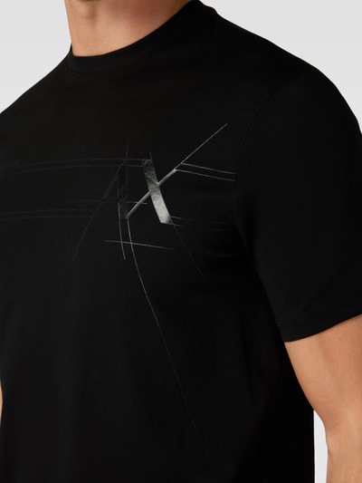 ARMANI EXCHANGE T-shirt met labelprint Zwart - 3