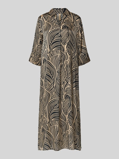 Soyaconcept Relaxed Fit Midikleid aus reiner Viskose Modell 'Signora' Black 2