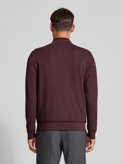 bugatti Sweatjack met opstaande kraag Bordeaux - 5