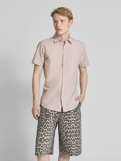 Jack & Jones Koszula casualowa o kroju slim fit z rękawem o dł. 1/2 model ‘BREEZE’ Piaskowy 4