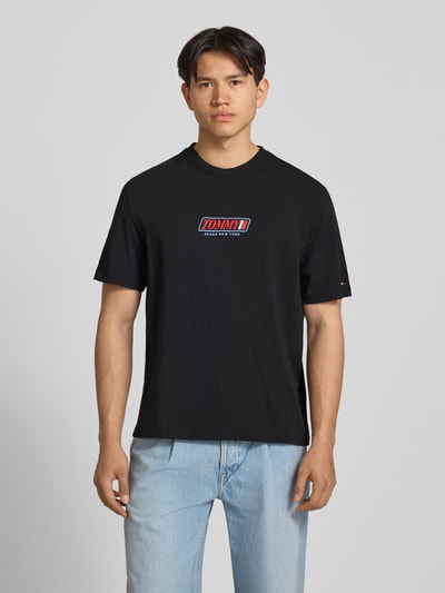 Tommy Jeans Regular Fit T-Shirt aus reiner Baumwolle Black 4