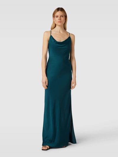 Jake*s Cocktail Abendkleid mit Wasserfall-Ausschnitt Dunkelgruen Melange 4