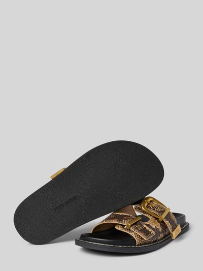 Steve Madden Slides mit Dornschließe und Label-Detail Modell 'ARCH' Dunkelbraun 4