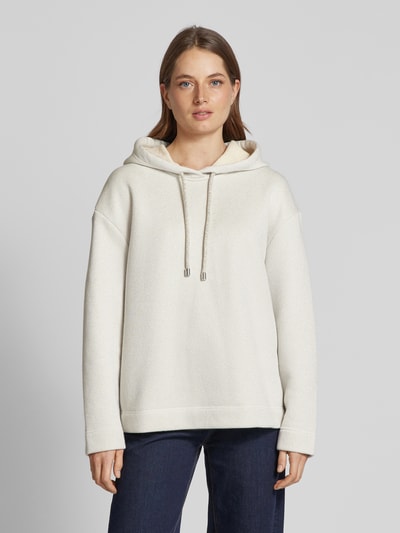 MAX&Co. Hoodie mit überschnittenen Schultern Modell 'FIORIRE' Silber 4