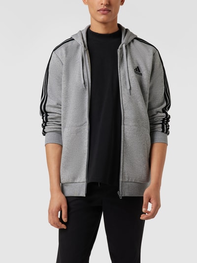 ADIDAS SPORTSWEAR Sweatjacke mit Logo-Stitching Mittelgrau 4