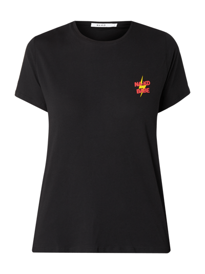 NA-KD T-shirt met logoprint  Zwart - 2