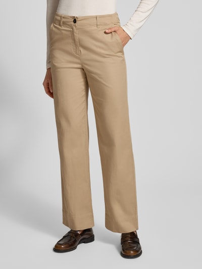 Marc O'Polo Wide Leg Culotte aus Baumwoll-Mix Beige 4