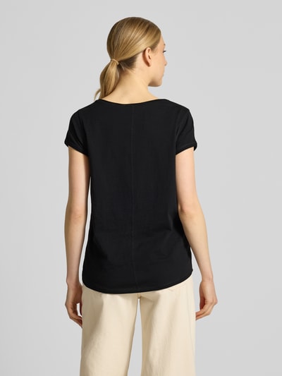s.Oliver RED LABEL Regular Fit T-Shirt aus Baumwoll-Flammgarn Black 5