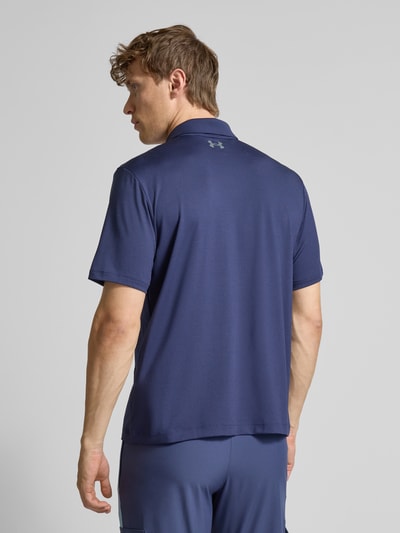 Under Armour Regular fit poloshirt met logo en knoopsluiting Marineblauw - 5