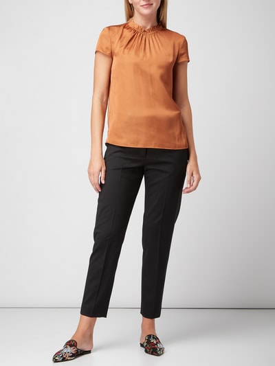 Jake*s Collection Blusenshirt aus Satin Cognac 1