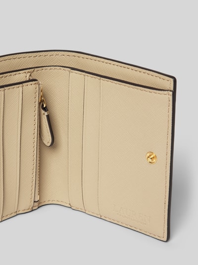 Lauren Ralph Lauren Lederportemonnaie mit Label-Applikation Sand 3