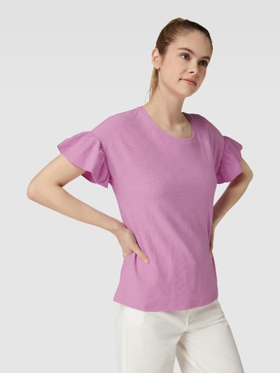 edc By Esprit T-shirt met structuurmotief Roze - 3