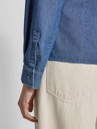 Weekend Max Mara Relaxed Fit Jeansbluse mit Brusttasche Modell 'NETTARE' Jeansblau 3