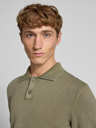 Marc O'Polo Denim Koszulka polo o kroju Regular Fit z czystej bawełny Oliwkowy 3