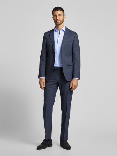 Jake*s Slim Fit Business-Hemd mit Knopfleiste Bleu 1